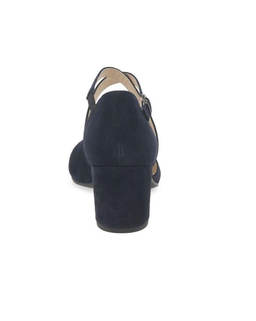 Gabor Blue Gisele Open Court Shoes