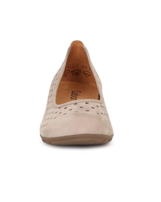 Gabor Pink Ruffle Punched Detail Casual Shoes