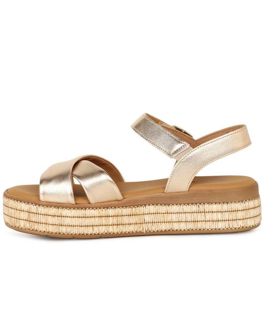 Gabor Metallic Wick Platform Sandal