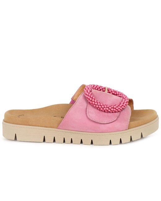 Gabor Pink Everly Mule Sandals