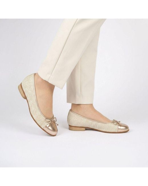 Gabor Natural Dulford Ballet Pumps