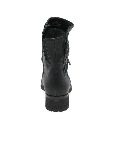 Gabor Black Zola Biker Boots