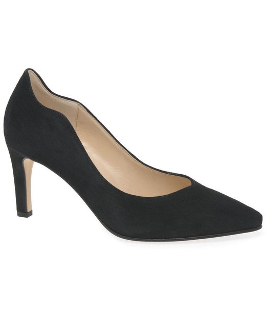 Gabor Black Degree Court Shoes
