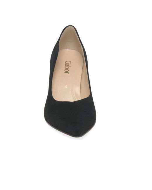 Gabor Black Degree Court Shoes