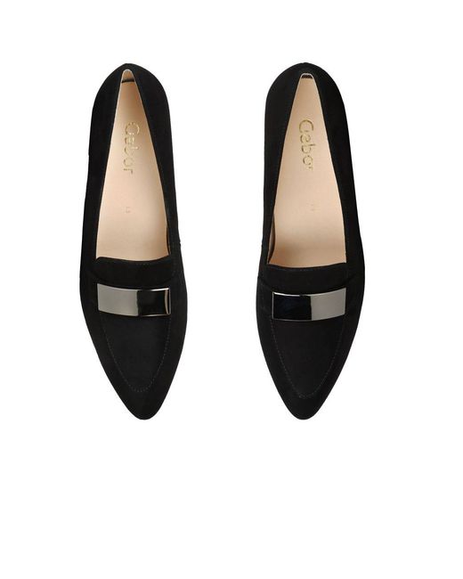 Gabor Black Dayana Court Shoes