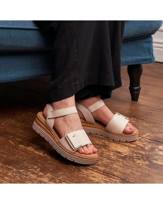 Gabor Natural Shout Wedge Heel Sandals Colour: Creme Lea (Uni)