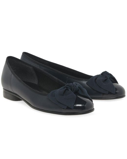 Gabor Blue Amy Ballerina Pumps