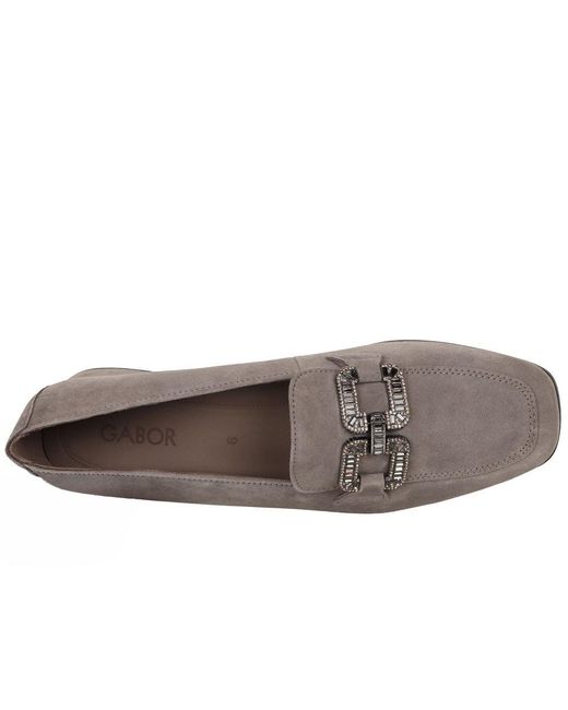 Gabor Gray Gift Loafers