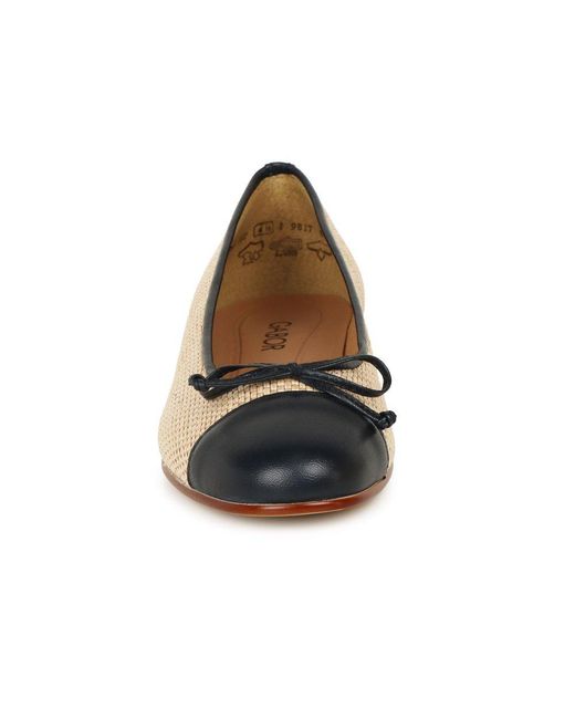 Gabor Natural Dulford Ballet Pumps Size