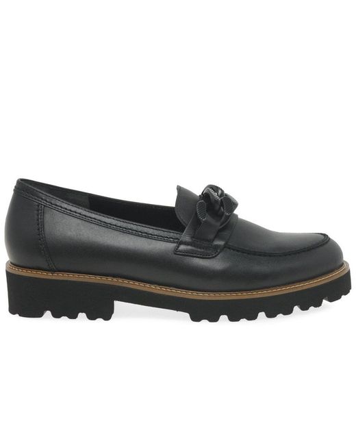 Gabor Black Squeeze Loafers (Uni)