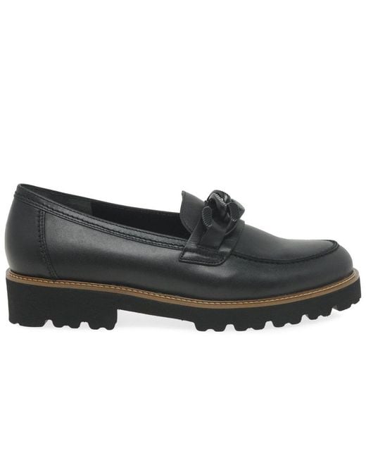 Gabor Black Squeeze Loafers (Uni)