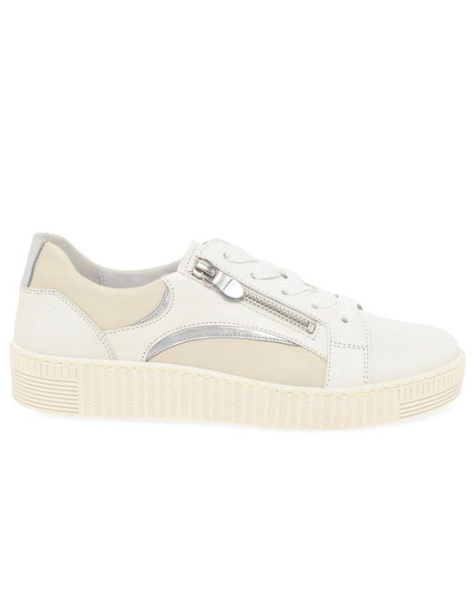 Gabor White Wemo Trainers