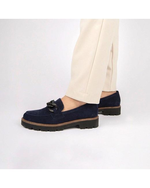 Gabor Blue Squeeze Loafers