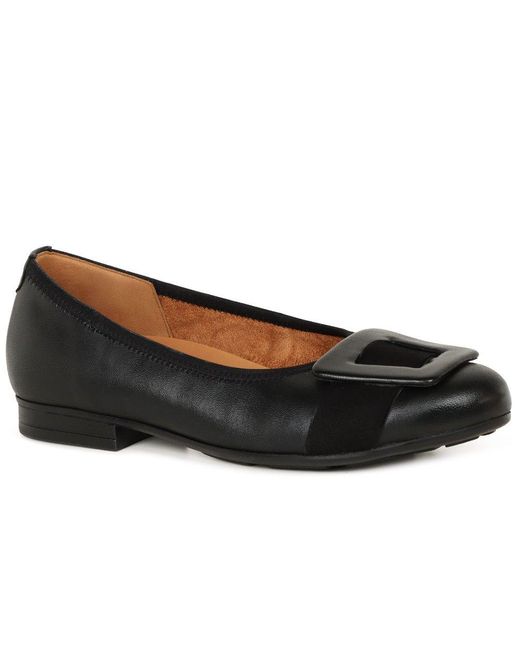 Gabor Black Paige Ballet Pumps