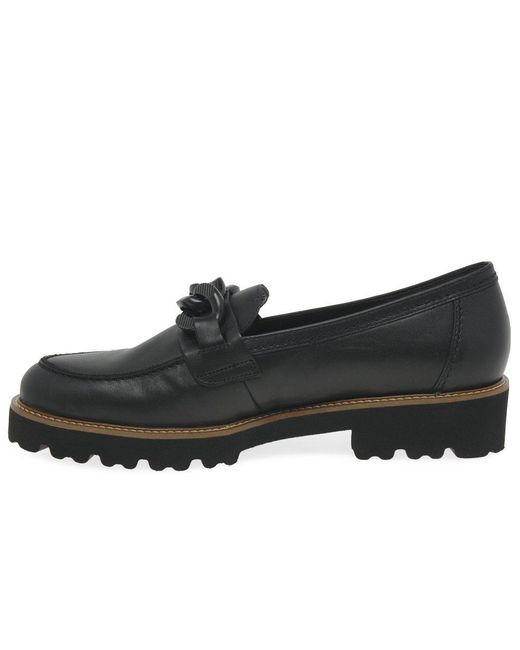 Gabor Black Squeeze Loafers (Uni)
