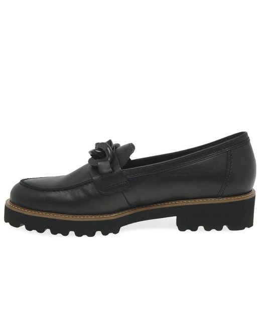 Gabor Black Squeeze Loafers (Uni)