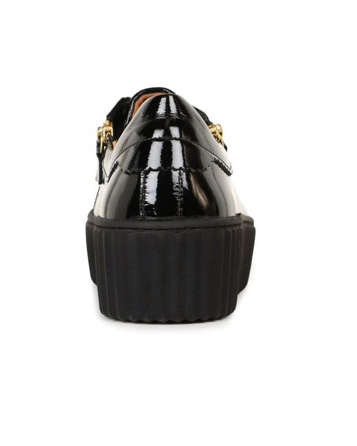 Gabor Black Dotcom Trainers Pat