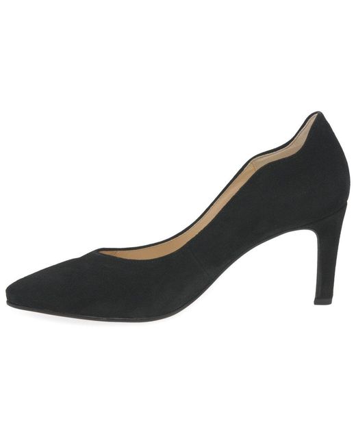 Gabor Black Degree Court Shoes