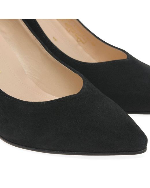 Gabor Black Degree Court Shoes