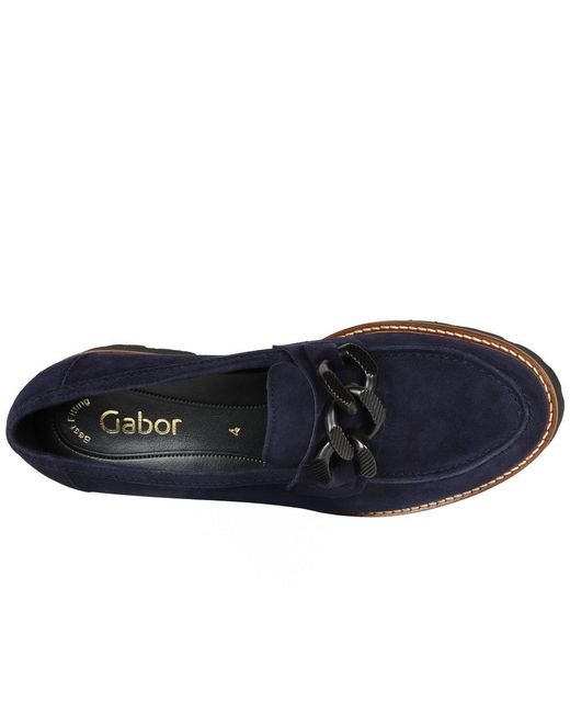 Gabor Blue Squeeze Loafers