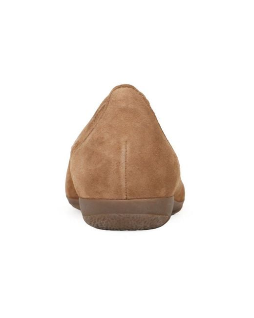 Gabor Brown Ruffle Punched Detail Casual Shoes