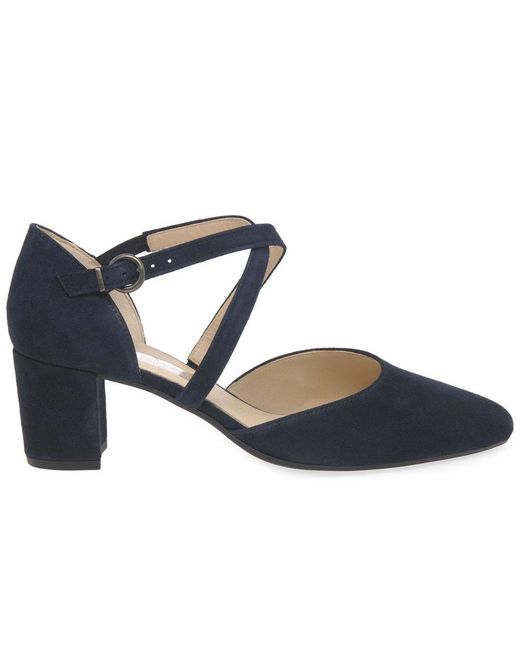 Gabor Blue Gisele Open Court Shoes