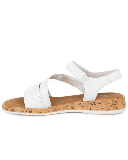 Gabor White Oporto Sandals Lea (Kork)