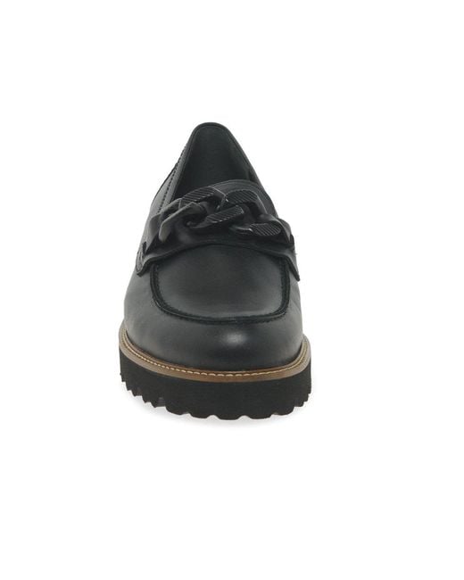 Gabor Black Squeeze Loafers (Uni)