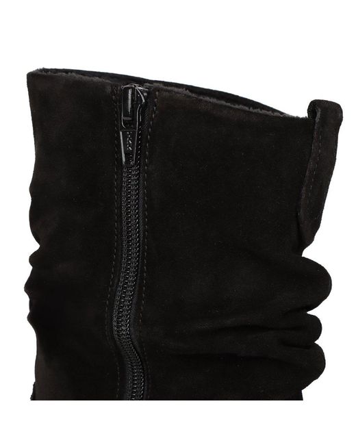 Gabor Black Hodie Calf Length Boots