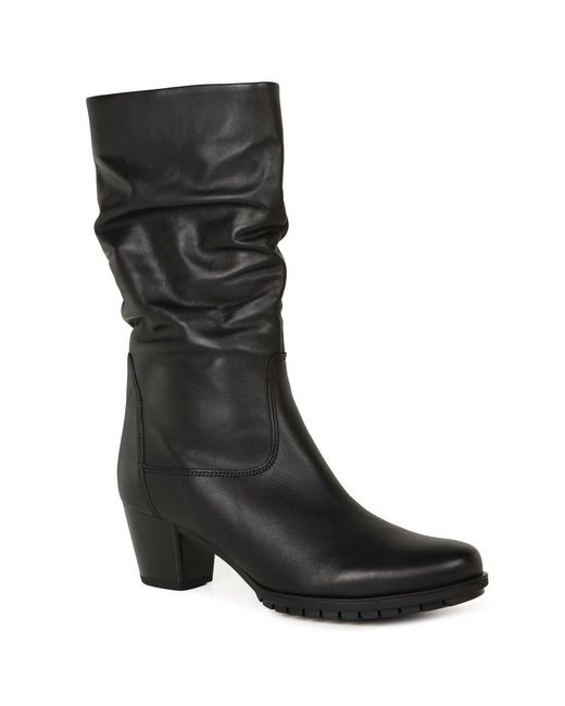 Gabor Black Oslo Calf Length Boots