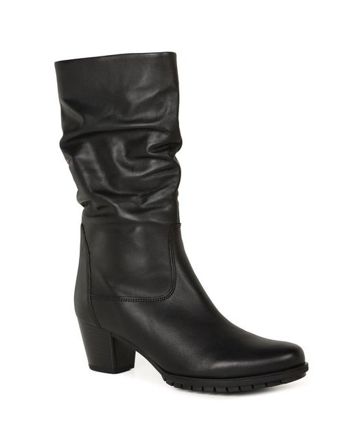 Gabor Black Oslo Calf Length Boots