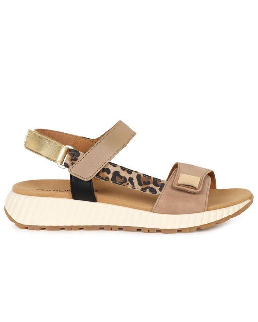 Gabor Brown Gifted Wedge Heel Sandals Size