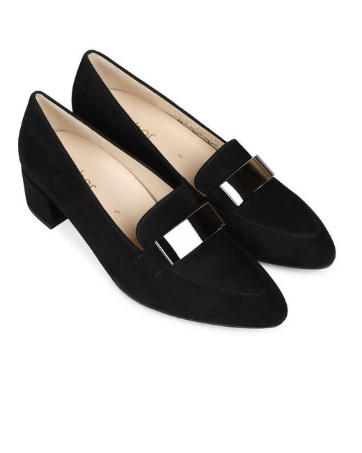Gabor Black Dayana Court Shoes