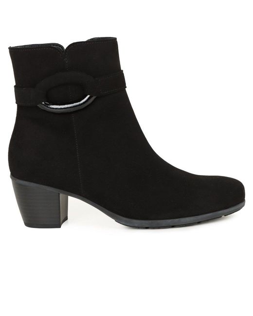 Gabor Black Equity Ankle Boots