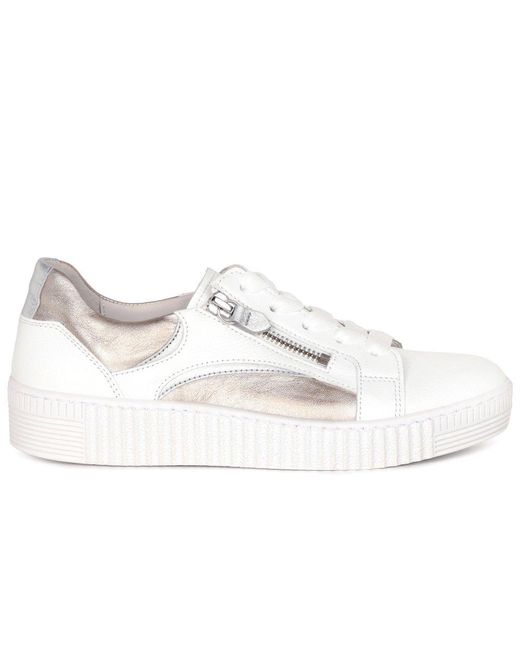 Gabor White Wemo Trainers