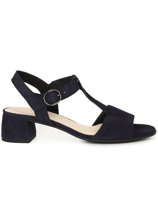 Gabor Blue Mead T-Bar Sandals