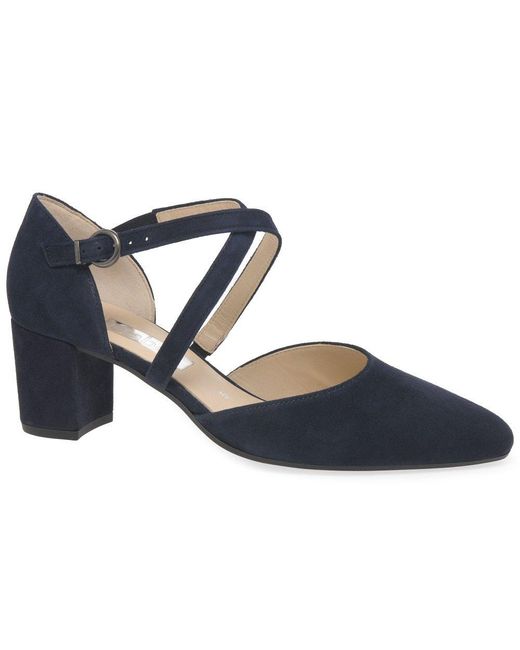 Gabor Blue Gisele Open Court Shoes