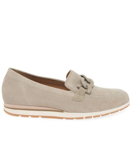 Gabor White Bea Loafers