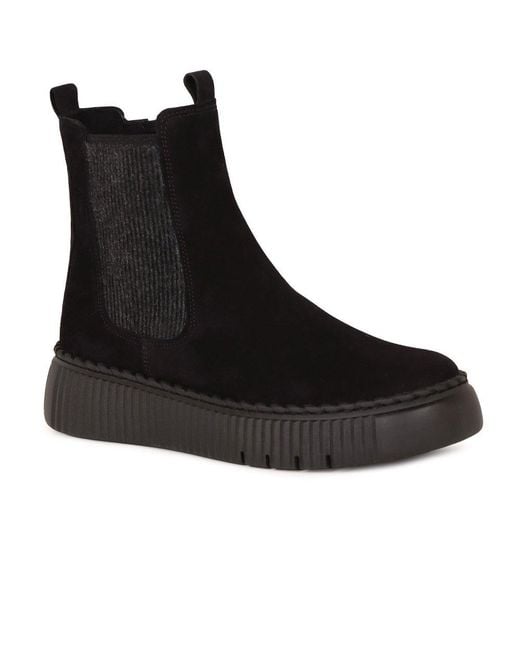 Gabor Black Relaxed Chelsea Boots