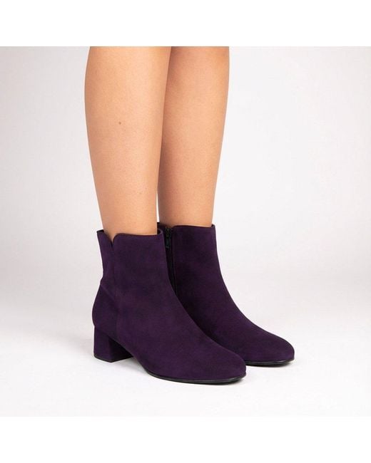 Gabor Purple Abbey Ankle Boots