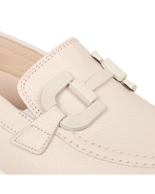 Gabor White Baby Loafers