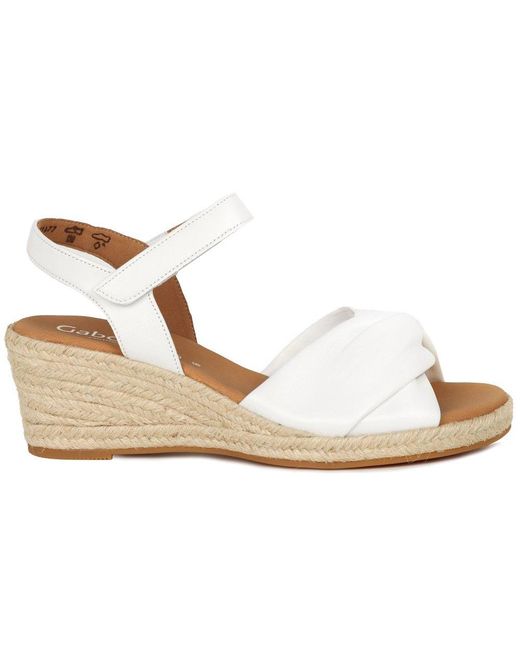 Gabor Metallic Moon Wedge Heel Sandals