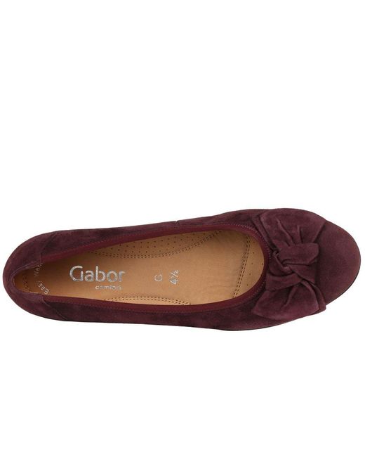 Gabor Red Sage Ballet Pumps