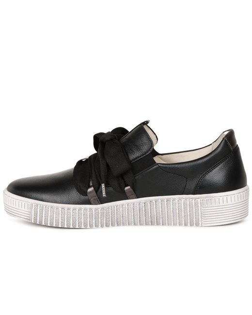 Gabor Black Waltz Casual Trainers Lea (Smokey)