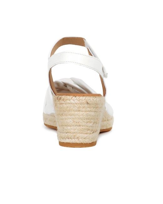Gabor Metallic Moon Wedge Heel Sandals