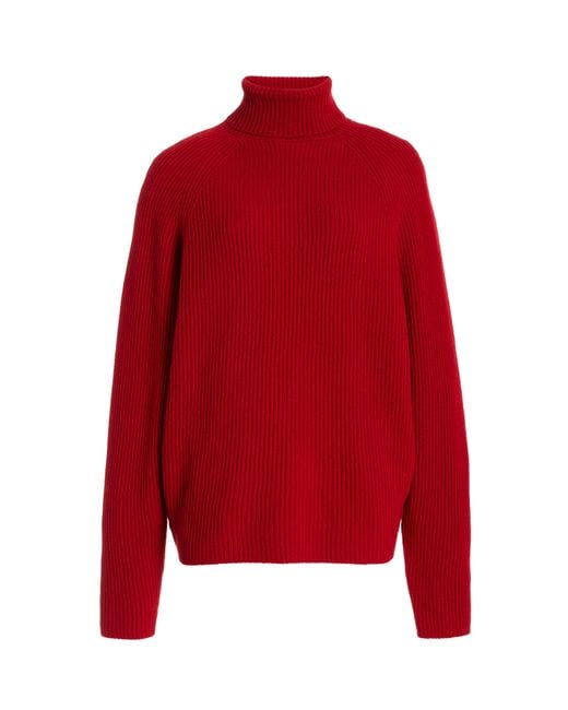 Gabriela Hearst Red Wigman Knit Turtleneck Sweater