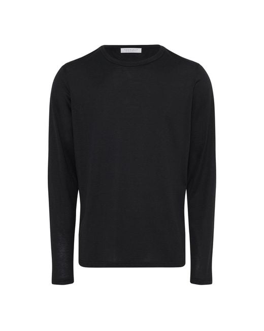 Gabriela Hearst Black Owen Long Sleeve T-Shirt for men