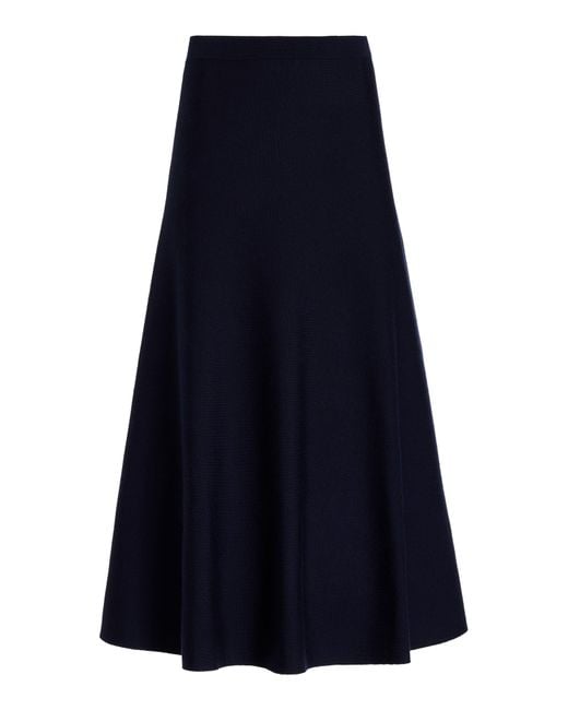 Gabriela Hearst Blue Freddie Knit Midi Skirt