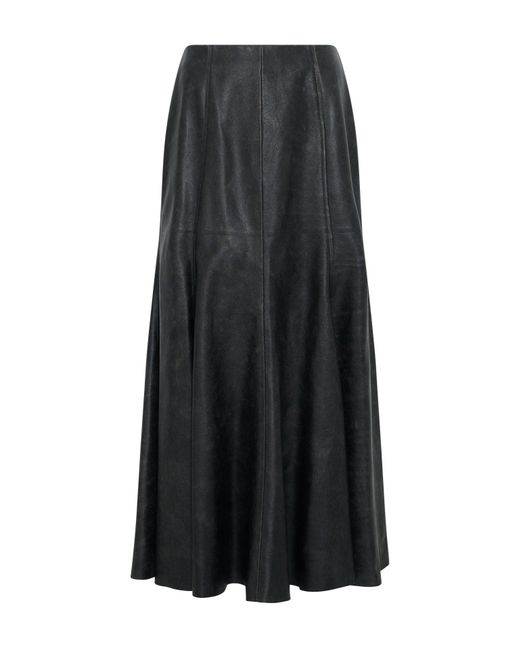 Gabriela Hearst Black Amy Midi Skirt