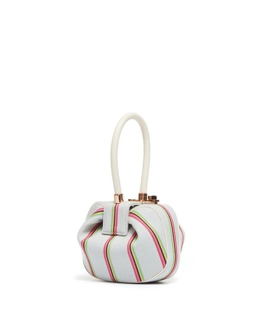 Gabriela Hearst White Striped Demi Bag